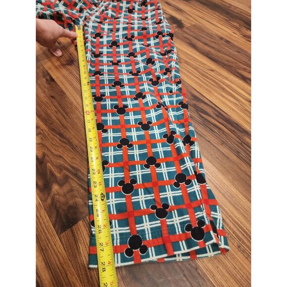 Hanna Andersson + Disney Santa Mickey Mouse Pajamas Mens L Long John Flannel - Picture 9 of 15